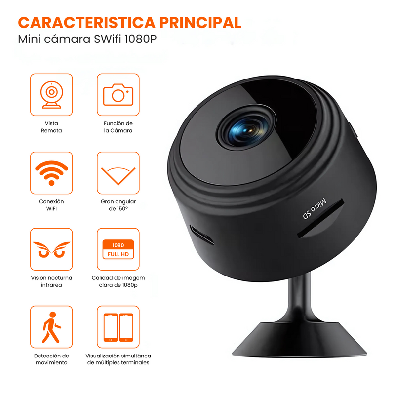 [COMPRA 1 Y LLEVA 2] Camara MiniGuard - Mini Camara Espia Wi-Fi - FULL HD 1080p